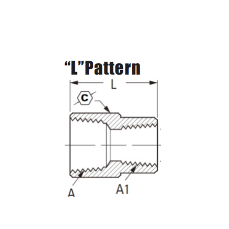 S.A.E pipe fittings Reducer coupling [Ref.SAE NO.130138]